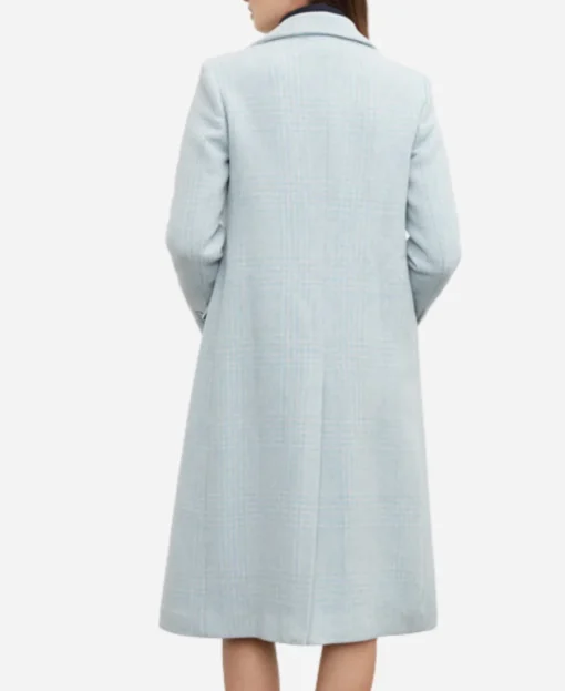 Bri Neal The Madness 2024 Light Blue Plaid Coat - Image 3