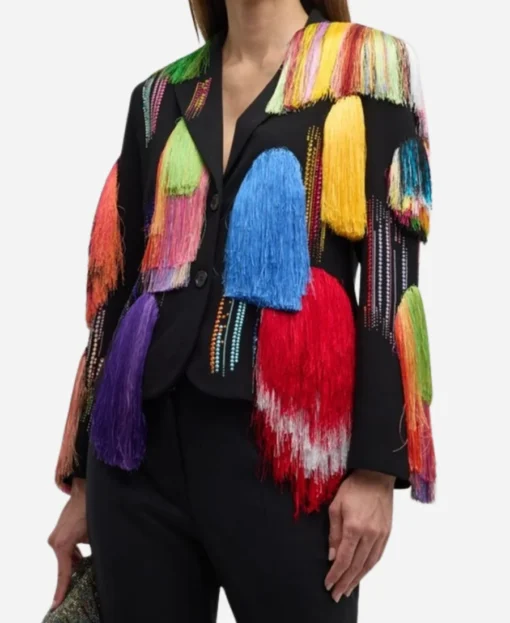 Elizabeth Kahane The Today Show Multi-Color Fringed Jacket - Image 2
