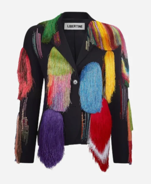 Elizabeth Kahane The Today Show Multi-Color Fringed Jacket - Image 4