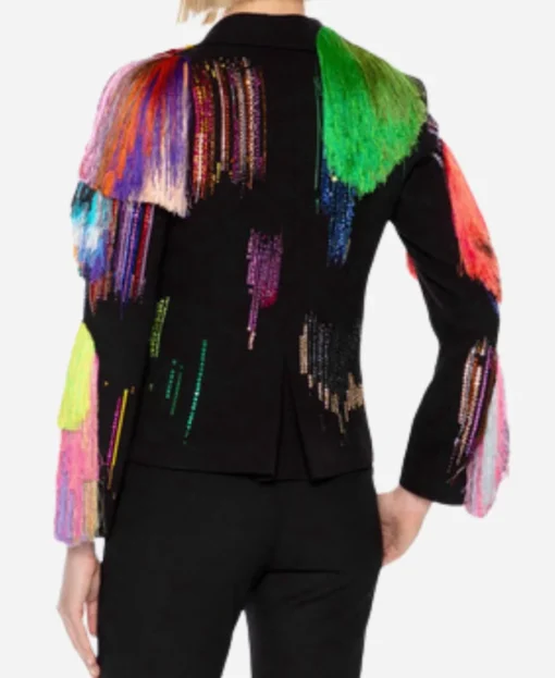 Elizabeth Kahane The Today Show Multi-Color Fringed Jacket - Image 3