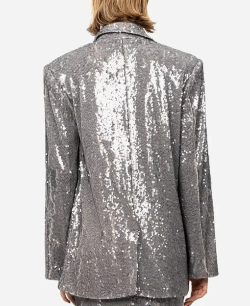 Hoda Kotb The Today Show Silver Sequin Blazer - Image 2