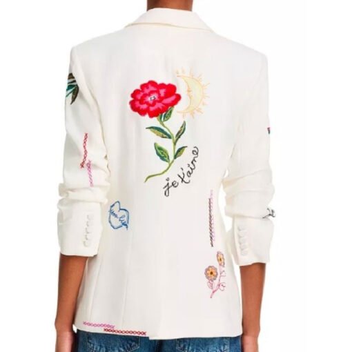 The View Ana Navarro White Embroidered Blazer - Image 3
