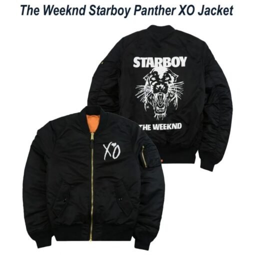 The Weeknd Starboy Panther XO Black Jacket - Image 2