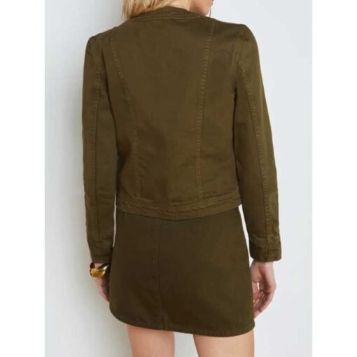 Top Chef S22 Gail Simmons Olive Green Pockets Jacket - Image 3