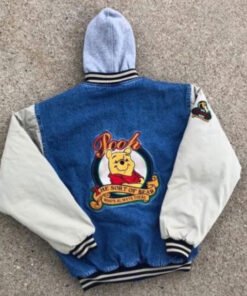 Winnie The Pooh Denim Varsity Jacket