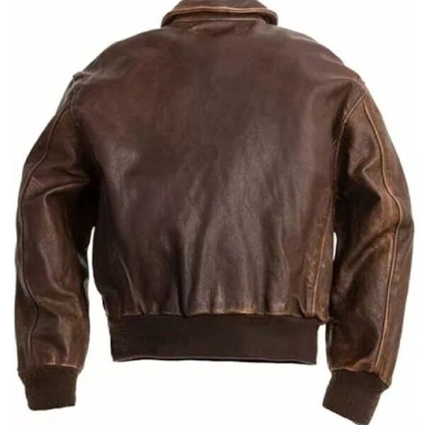 Aviator A2 Brown Distressed Bomber Jacket