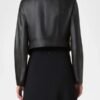 Black Lambskin Biker Style Jacket