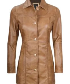 Brown Sheepskin Leather Coat