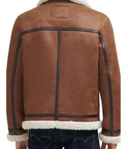 Alternative view of Bundy Brown Shearling Aviator Leather Jacket