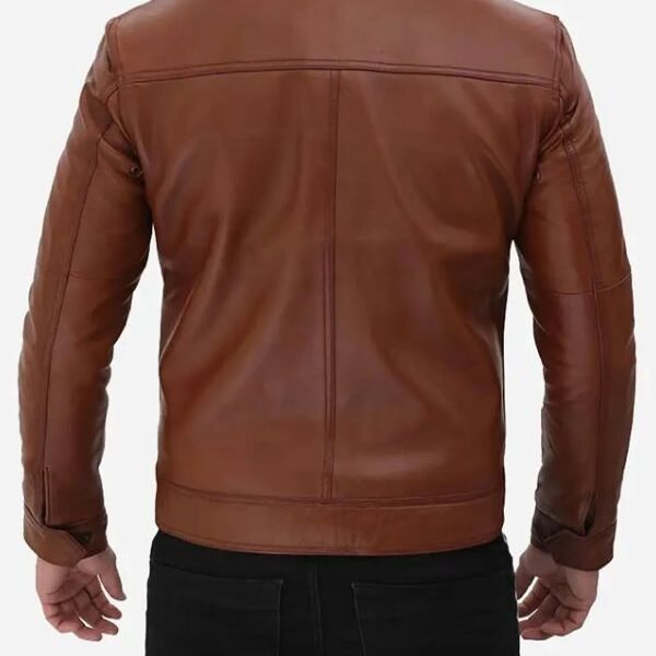 Classic Vintage Brown Leather Jacket For Men’s