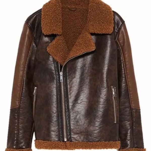 Alternative view of Brown Shearling Leather Jacket
