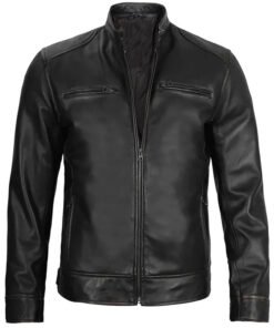 Lambskin Leather Moto Jacket
