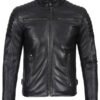 Leather Padded Motorcycle Jacket