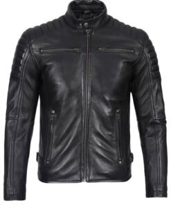 Leather Padded Motorcycle Jacket