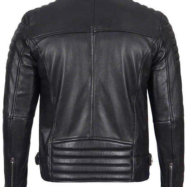 Leather Padded Motorcycle Jacket