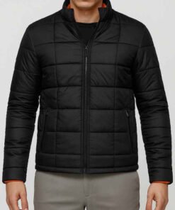 Black Full Zip Puffer Jacket