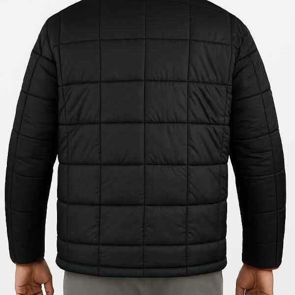 Black Full Zip Puffer Jacket