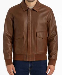 Brown A2 Bomber Leather Jacket