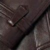 Men’s Stylish Long Brown Leather Trench Coat