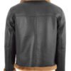 RAF Black B3 Bomber Brown Shearling Jacket