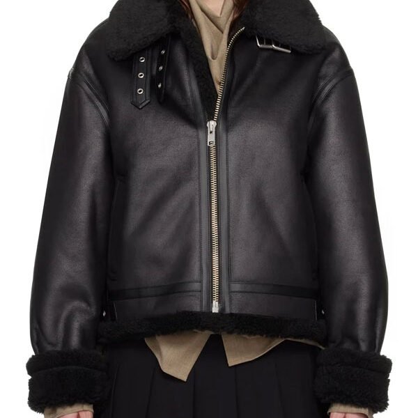 Womens B3 RAF Belted Flight Shearling Jacket
