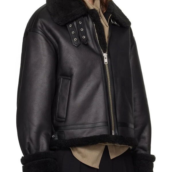 Alternative view of Womens B3 RAF Belted Flight Shearling Jacket