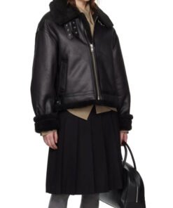 Womens B3 RAF Belted Flight Shearling Jacket