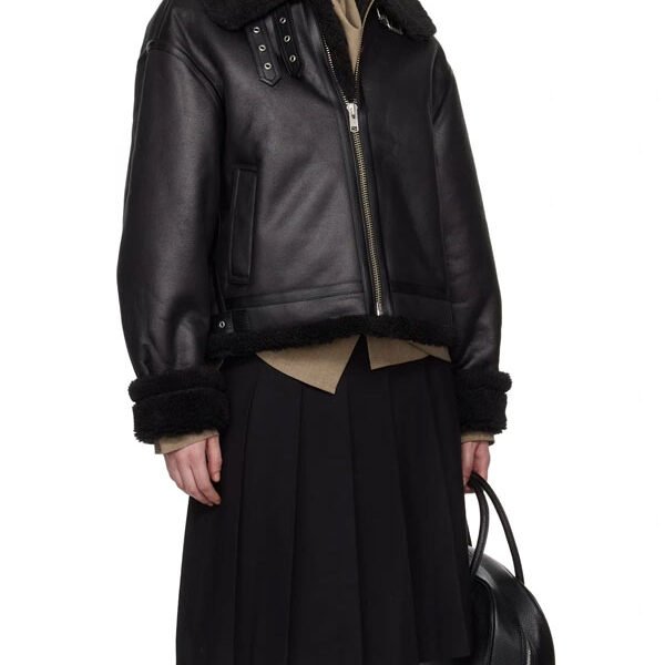 Womens B3 RAF Belted Flight Shearling Jacket