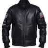 The American Flag Black Leather Jacket