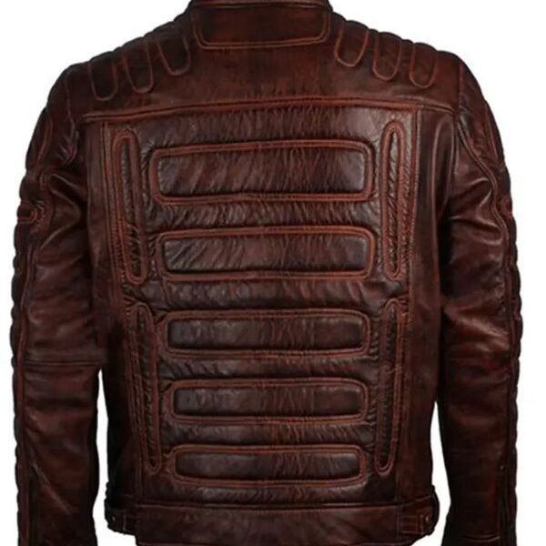 Men’s Dark Brown Distressed Leather Jacket