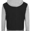 Hooded Letterman Grey and Black Jacket