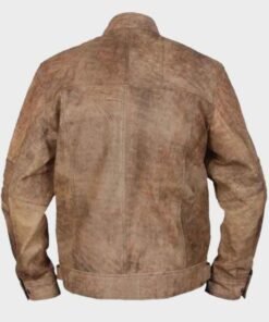 Khakhi Distressed Café Racer Vintage Jacket